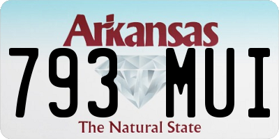 AR license plate 793MUI