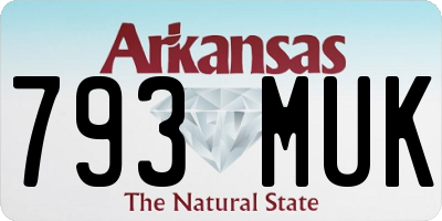 AR license plate 793MUK
