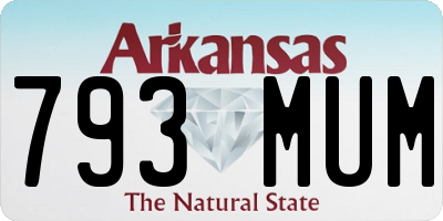 AR license plate 793MUM