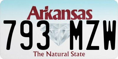 AR license plate 793MZW