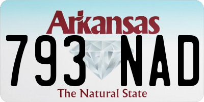 AR license plate 793NAD