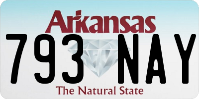 AR license plate 793NAY