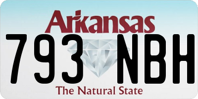 AR license plate 793NBH
