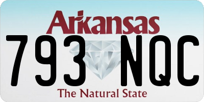 AR license plate 793NQC
