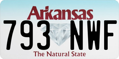 AR license plate 793NWF