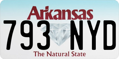 AR license plate 793NYD