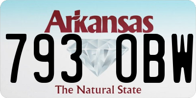 AR license plate 793OBW