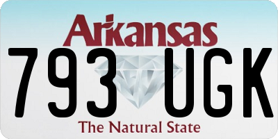 AR license plate 793UGK