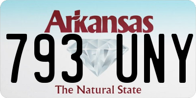 AR license plate 793UNY