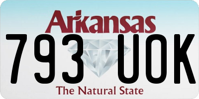 AR license plate 793UOK