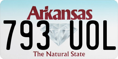 AR license plate 793UOL