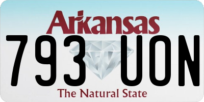 AR license plate 793UON