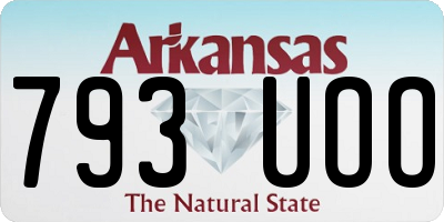 AR license plate 793UOO