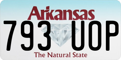 AR license plate 793UOP