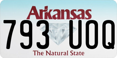 AR license plate 793UOQ