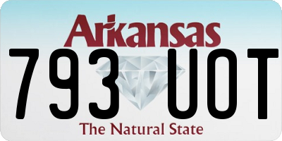 AR license plate 793UOT