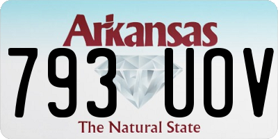 AR license plate 793UOV