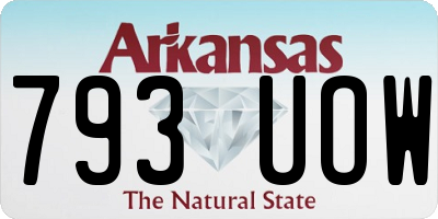 AR license plate 793UOW