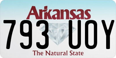 AR license plate 793UOY