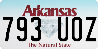 AR license plate 793UOZ