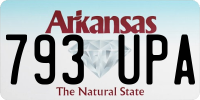 AR license plate 793UPA