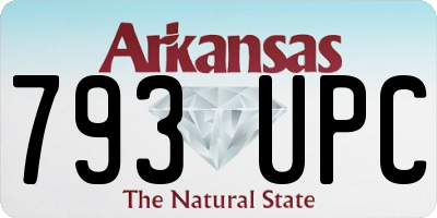 AR license plate 793UPC