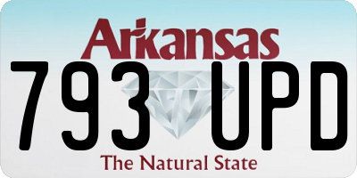 AR license plate 793UPD