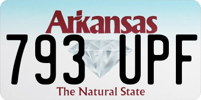 AR license plate 793UPF