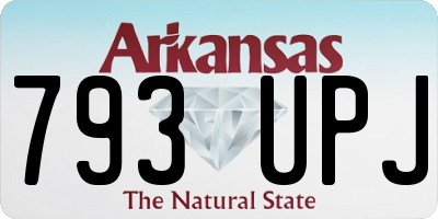 AR license plate 793UPJ