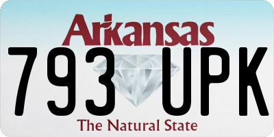 AR license plate 793UPK
