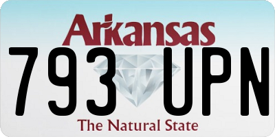 AR license plate 793UPN