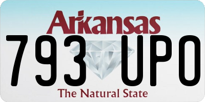 AR license plate 793UPO