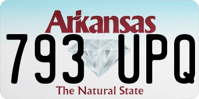 AR license plate 793UPQ