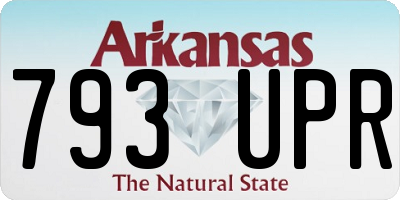 AR license plate 793UPR