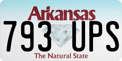 AR license plate 793UPS