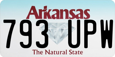 AR license plate 793UPW