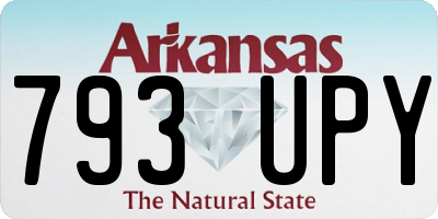 AR license plate 793UPY