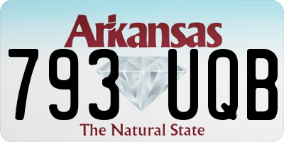 AR license plate 793UQB