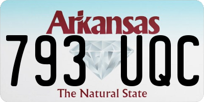 AR license plate 793UQC