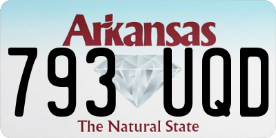 AR license plate 793UQD