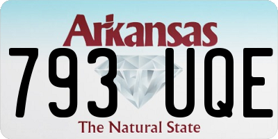 AR license plate 793UQE