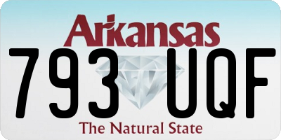 AR license plate 793UQF