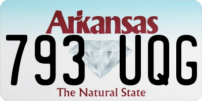 AR license plate 793UQG