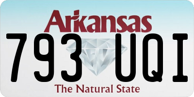 AR license plate 793UQI