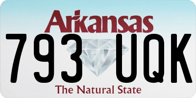 AR license plate 793UQK