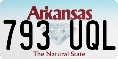 AR license plate 793UQL