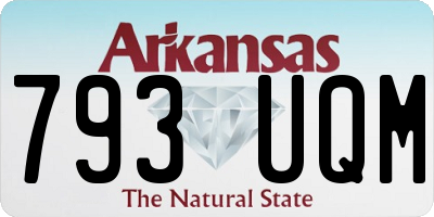 AR license plate 793UQM