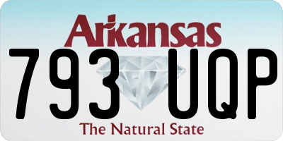 AR license plate 793UQP