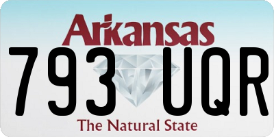 AR license plate 793UQR