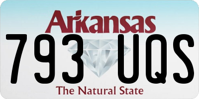 AR license plate 793UQS